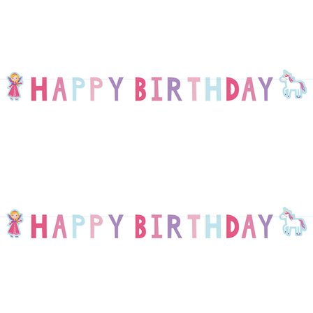 Happy Birthday Kirjainnauha Princess