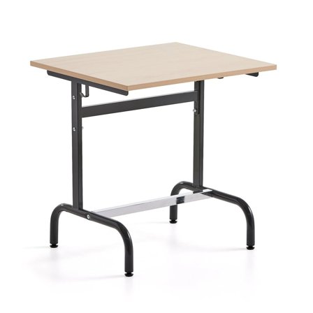 Elevbord 180, högtryckslaminat, antracitgrå/björk