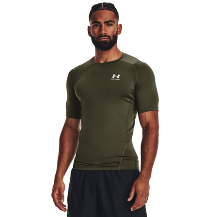 Under Armour UA HG Armour Comp SS, Marine OD Green
