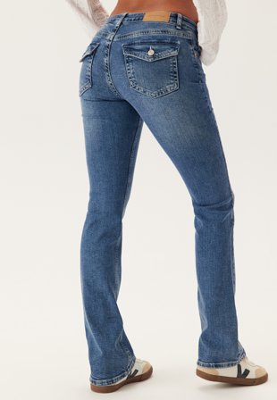 BUBBLEROOM Low Bootcut Flap Jeans Klær