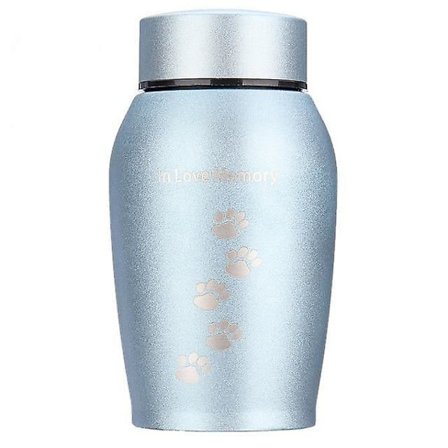 Rostfritt stål hund, katt, fågel, kremeringsurna för mus 250ML Footprint [1000137777