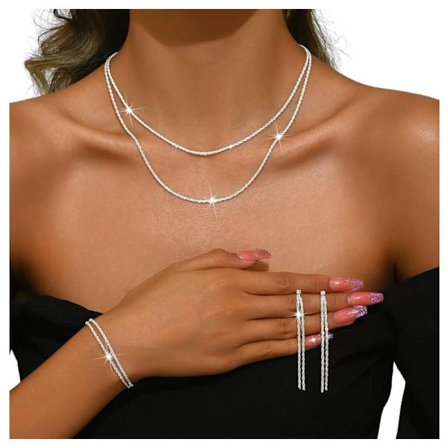 Lollanda Dam Smyckeset 3-delar – Örhängen, Halsband och Armband