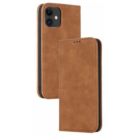 iPhone 12 Mini - Genomtänkt Praktiskt Plånboksfodral FLOVEME Ljusbrun