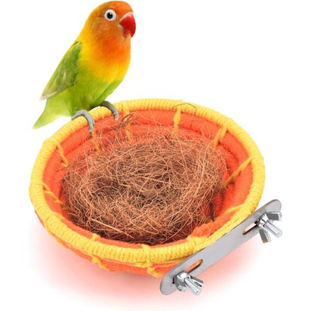 Fuglekasse, naturlig kokosfiber bedding for undulater, cockatiels og småfugler, ideelt avlshus og koselig hytte