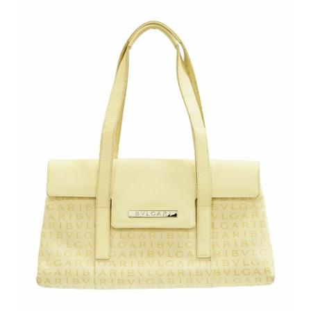 Bvlgari Vintage, Pre-owned Logo mania Beige, Dames, Maat:ONE Size,leer