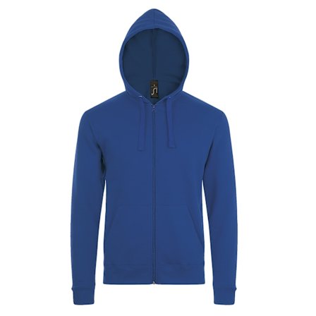 SOLS Herr Stone Zip Up Plain Hoodie L Royal Blue