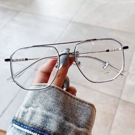 Anti-Blue Light Glasögon Överdimensionerade glasögon TRANSPARENT