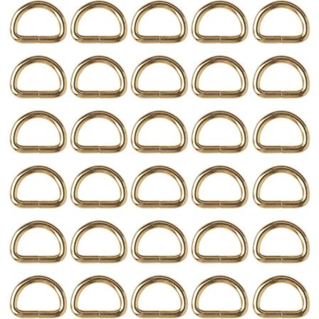 30 st D-ringspännen Osvetsade Guld Metallspänne Ring Sytillbehör För Plånböcker Ryggsäckar Spännen Husdjurshalsband Nyckelringar([HK])