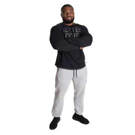 Better Bodies Stanton Sweatpants, Light Grey Melange V2