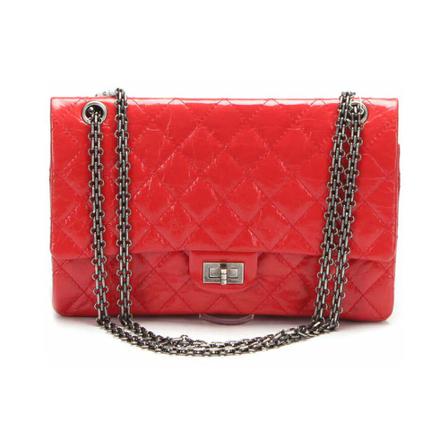 Chanel Vintage, Pre-owned Matelasse Patent Reissue Flap Bag Rood, Dames, Maat:ONE Size