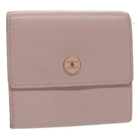 Chanel Vintage, Pre-owned Leather wallets Roze, Dames, Maat:ONE Size,leer