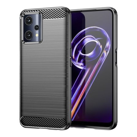 Carbon Case fleksibelt deksel Realme 9 Pro svart