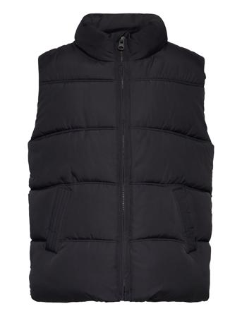 Quilted Gilet Fôret Vest Svart Mango*Betinget Tilbud