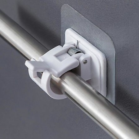 4 kpl itseliimautuvia verhotankokoukkuja, keittiön kylpyhuoneen verhokoukkupidike (valkoinen)