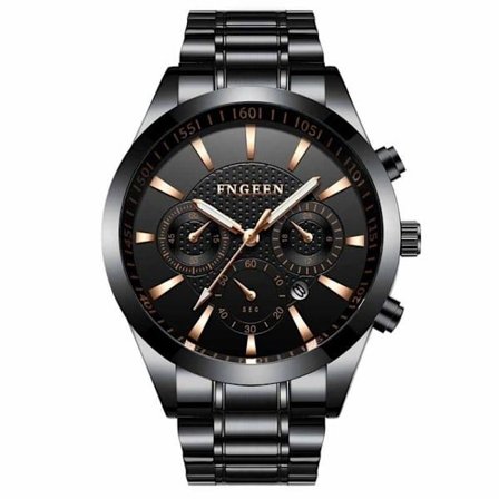 FNGEEN Armbandsur Stål Svart/Svart