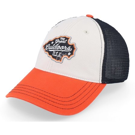 Wild Spirit - Beige Trucker Cap - The Great Outdoors Usa Stone/Black/Orange Trucker @ Hatstore