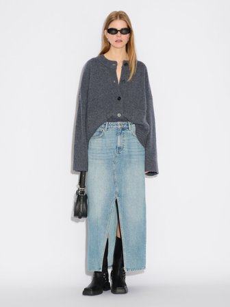 Holzweiler Denim Long Skirt - Light Blue - Women's - Large