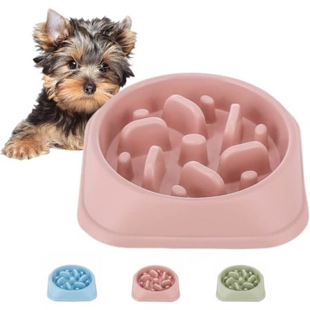 Hund Langsom Foderautomat, Skridsikker Puzzle Kæledyr Langsommere Madskåle, Holdbar Forebyggelse af Kvælning Sjov Hundeskål
