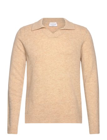 Lindbergh | Lambswool L/S V-Neck Polo | L