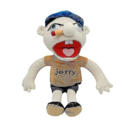 2023 Jeffy hånddukke tegneserie plyslegetøj udstoppet dukke blød figur sovepude pædagogisk legetøj legehus børn børn babygave[hsf][HK] 38cm