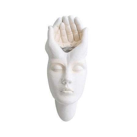 Varme produkter - veggplanter - ansiktsveggplanter for innendørs og utendørs planter, veggvase for blomster, veggmontert ansiktsblomsterpotte uten 