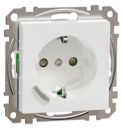 Schneider Electric Wiser WDE002172 Vägguttag 1-vägs, Zigbee Vit, Strömbrytare & vägguttag