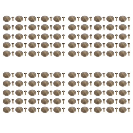 100 set svampnitar nitar 22mm DIY järnkon spikar och nitar svampspets huvudnit nitar för reparation av väskor skor brons