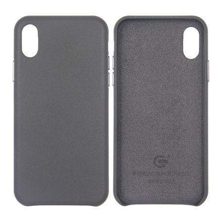 iPhone X/XS Läderfodral - Grå