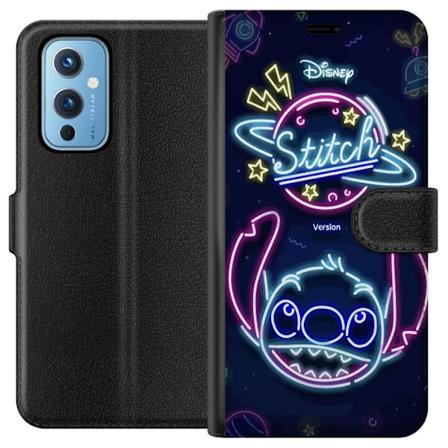 OnePlus 9 Tegnebogsetui Stitch Neon