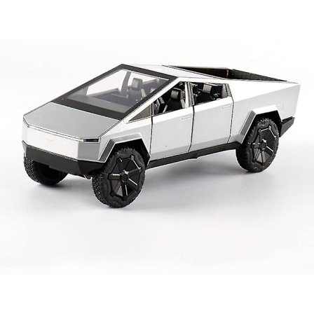 1:24 Skala Legering Støbt Modelbil Træk Tilbage Køretøj Legetøj Samling Til Tesla Cybertruck Pickup, Børnegave, Med Lyd Og Lys