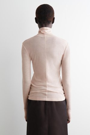 COS Women's Maglia A Collo Alto In Lana Merino in Beige