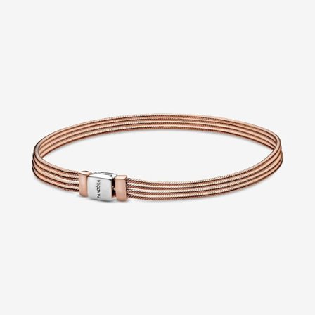 Pandora - Pandora Reflexions Multi Snake Chain Armbånd - Sterlingsølv, 14k rosaguldplettering