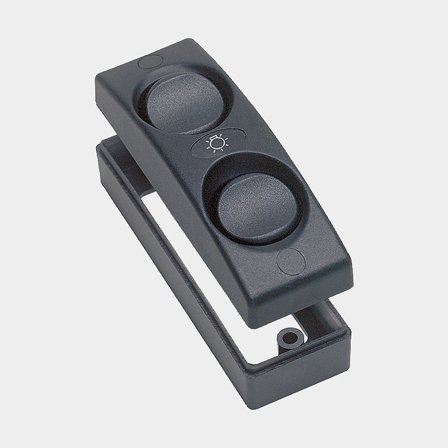 Přepínač BEP Marine Contour 1100 Switch, dvojitý, Zap-Vyp, 10 A, černý