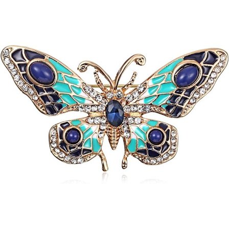 Sommerfugle-Broche Fantasy Krystal Smykker til Kvinder Tøj B