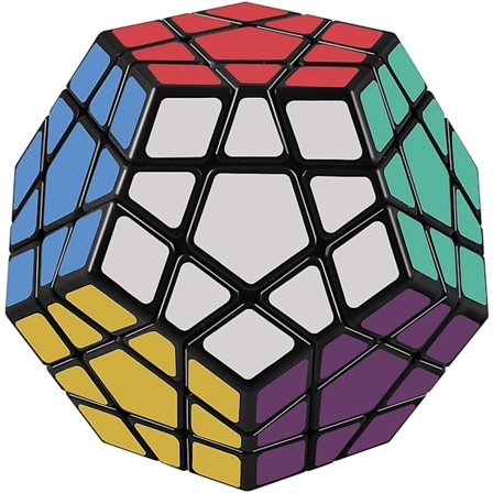 Shengshou Megaminx Speed Cube 3x3 Dodekaeder Hexagon Puslespil Legetøj Sort