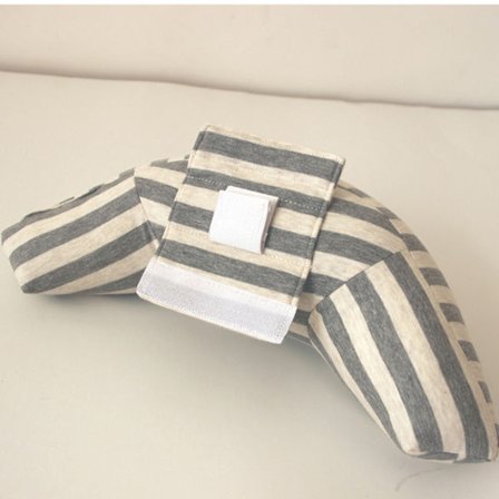 Sikkerhedssele Pude Pude Pad Hoved Nakke Skulder Blød Støtte til Børn Toddler Rejse Grå og Hvid Stribet