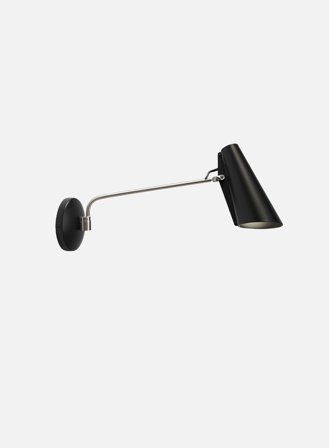 Birdy vegglampe swing - sort/stål