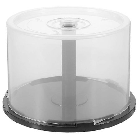 Cd-förvaringslåda kolumnförvaringshink klar plast Cd-behållare skivhållare med lock