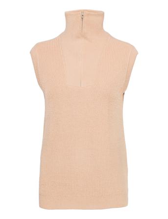 Srjenny Zip Vest Knit Pink Soft Rebels
