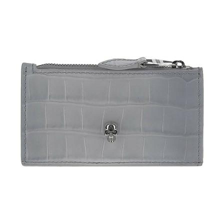 Alexander McQueen Skull Ivory Grey Pouch , Grijs , Dames , Maat: ONE Size Portefeuilles