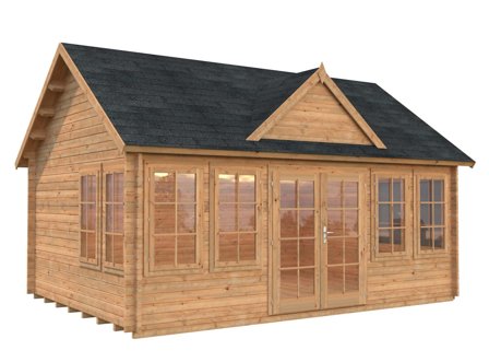 Palmako Claudia Stuga 20,1 m²/inv. 19,4 m², brun impregnerad, Stugor & förråd