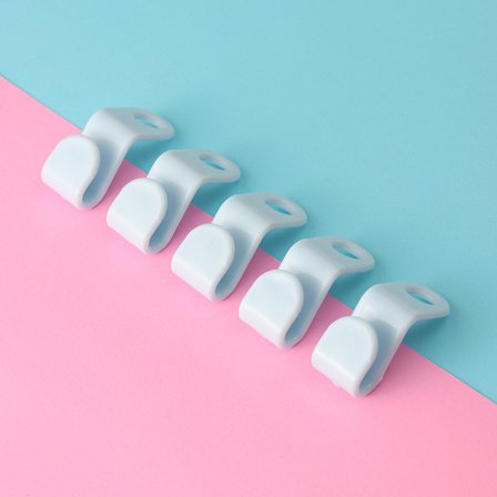 30 st 2 cm blå multifunktionell hushållsförvaringsställ krok galge hopfällbar krok