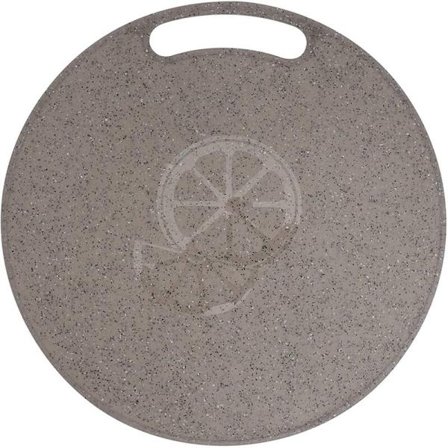 Skærebræt i plast til køkken, rundt bagebræt, frugt- og grøntsagsskærebræt med håndtag, 31 cm