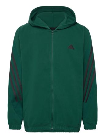 Adidas Sportswear Future Icons 3 Stripes Polar Fleece Full-Zip Hoodie Grön