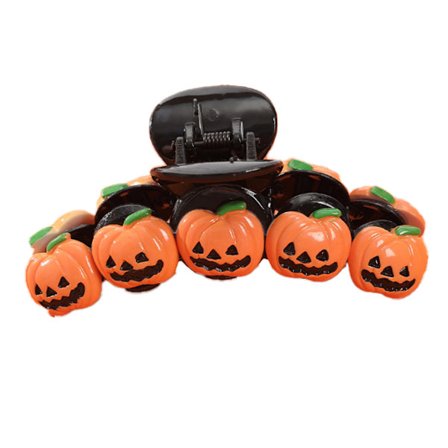 Halloween hårklämmor klassiska pumpa hårklämmor accessoarer för kvinnor hårstyling stora klor klämmor