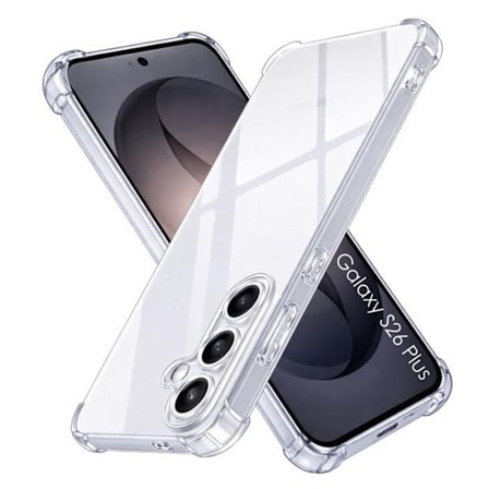 Samsung Galaxy S26 PLUS - Iskunkestävä TPU Pehmeä Läpinäkyvä Kuori Phonillico