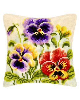 Pude Stedmoderblomster på rad - Vervaco