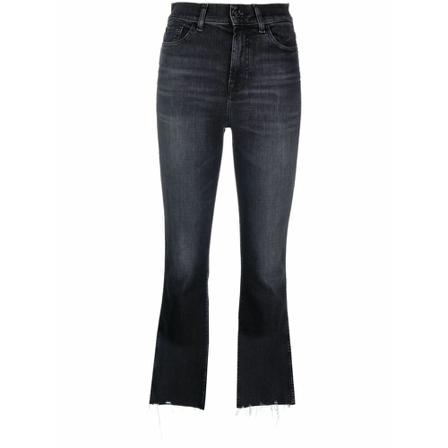 7 For All Mankind, Slim Illusion Jeans Zwart, Dames, Maat:W27
