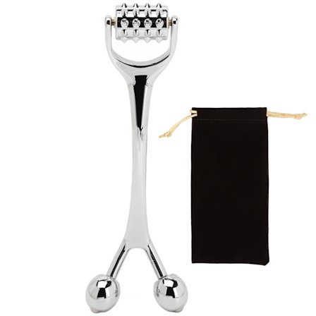 Dobbelt Hoved Facial Akupunktur Rulle Mikro Nål Derma Rulle Hudpleje Massageværktøj