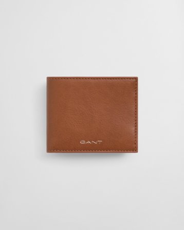 GANT Herren Faltgeldbörse aus Leder (ONE SIZE) Kognak